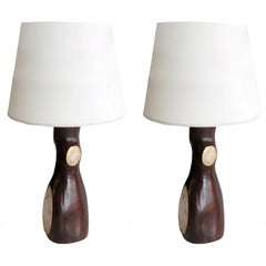 Pair of Bronze Lamps by Jacques Jarrige 