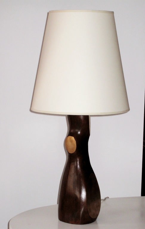 Contemporary Pair of Bronze Lamps by Jacques Jarrige  For Sale