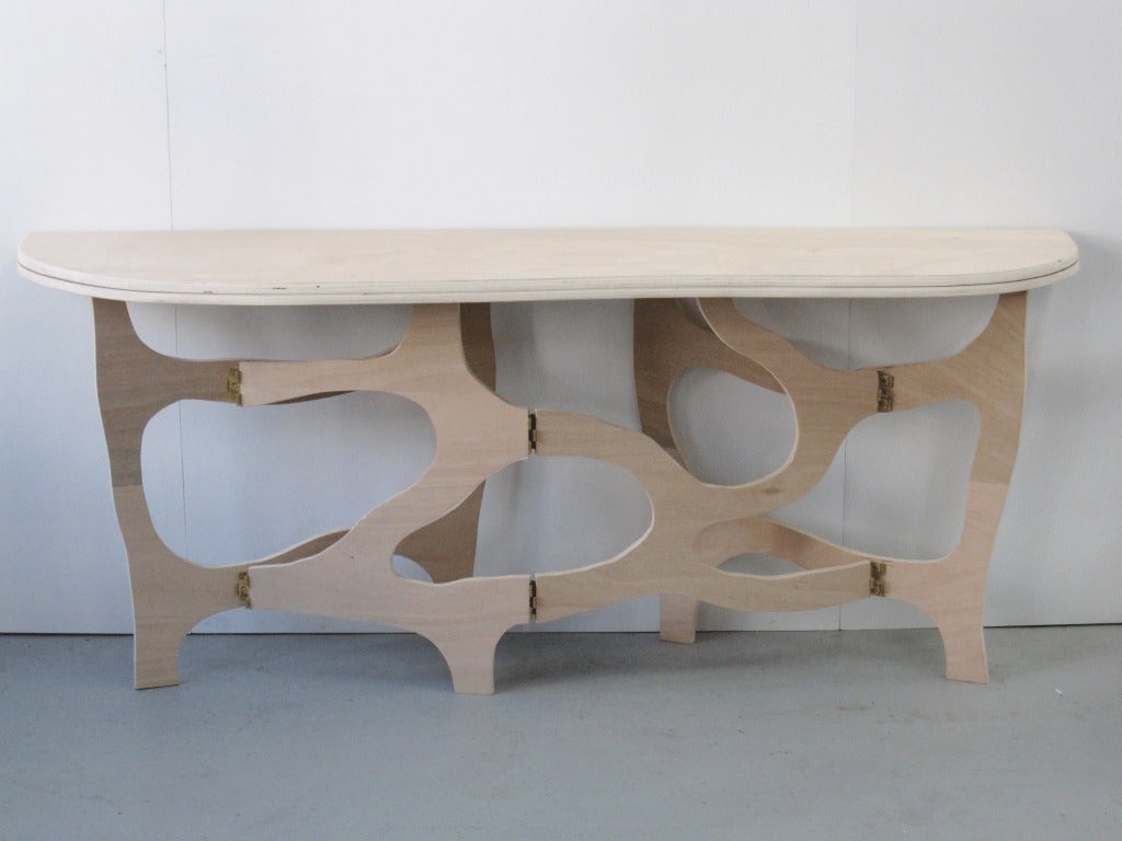 Contreplaqué Table à manger ou console et suspension de Jacques Jarrige, 2013 en vente