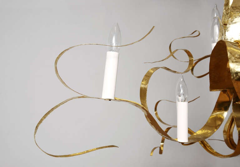French Long Fiori Chandelier by Jacques Jarrige, 1998 For Sale