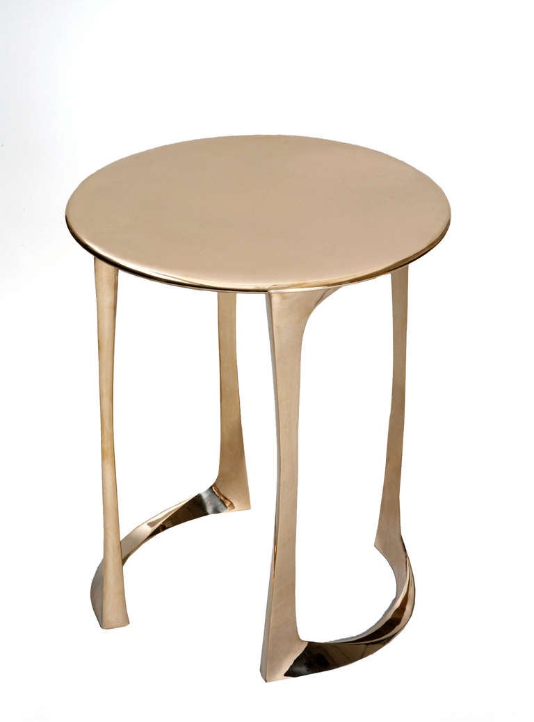 Polished Pair of Side Tables by Anasthasia Millot