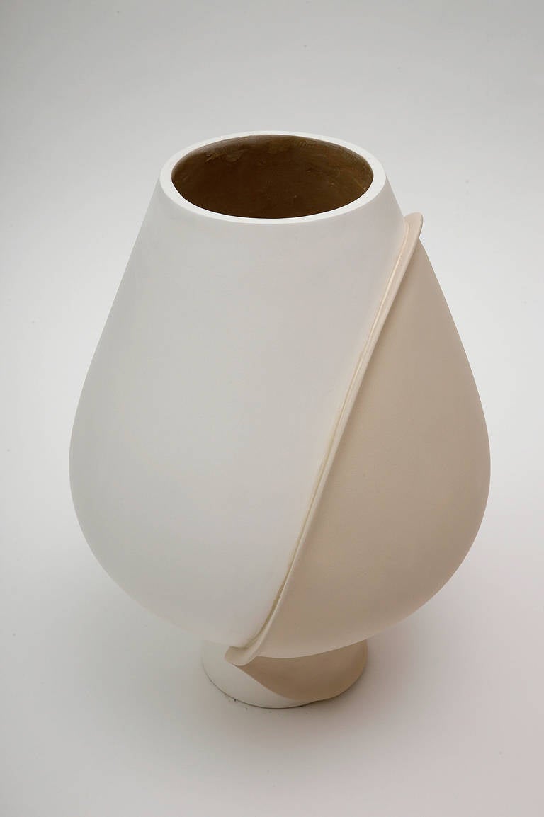 Lacquer Large Ceramic Vase by Eric Schmitt For Sale