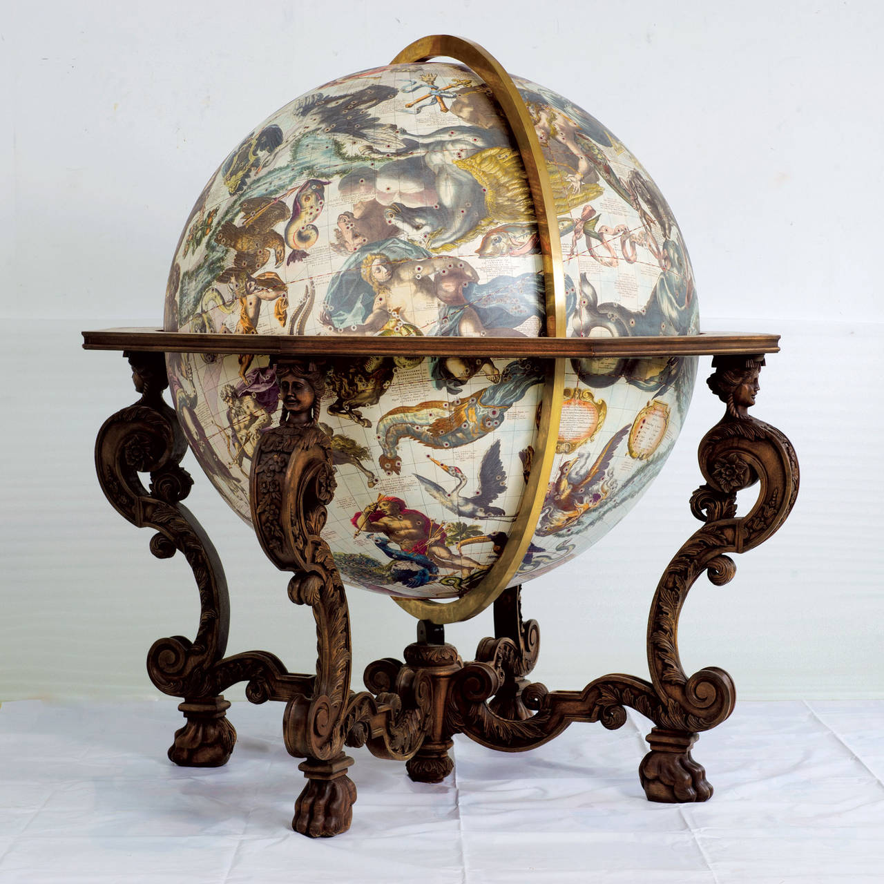At the end of 17th century, Venitian monk, Vicenzo Coronelli, a cartographer produced the largest pair of globes ever made for King Louis XIV: 13 foot in diameter. As a publicity stunt, on the celestial globes, stars were placed in the position they