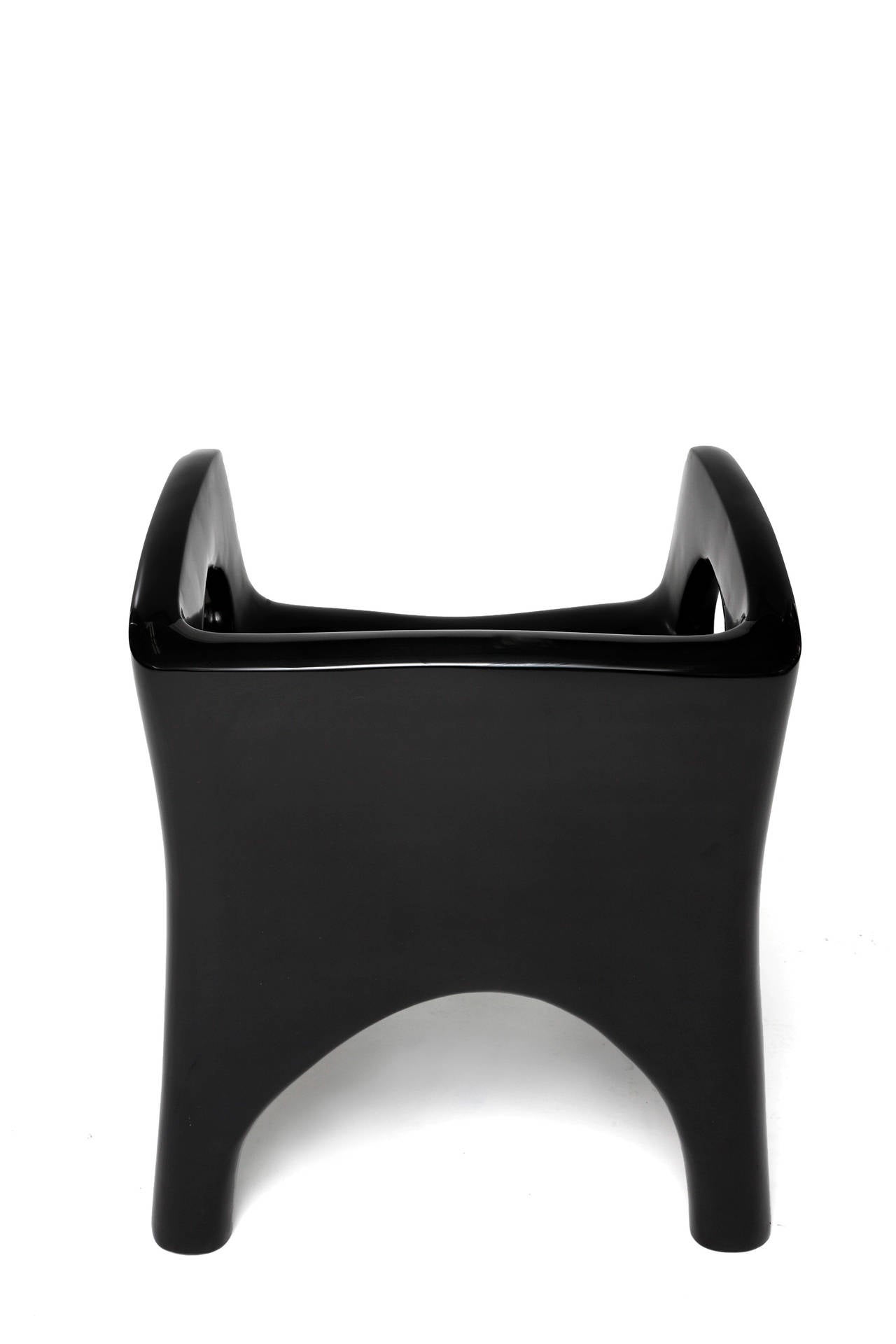 Contemporary Sculpted and Lacquered Armchair by Jacques Jarrige For Sale