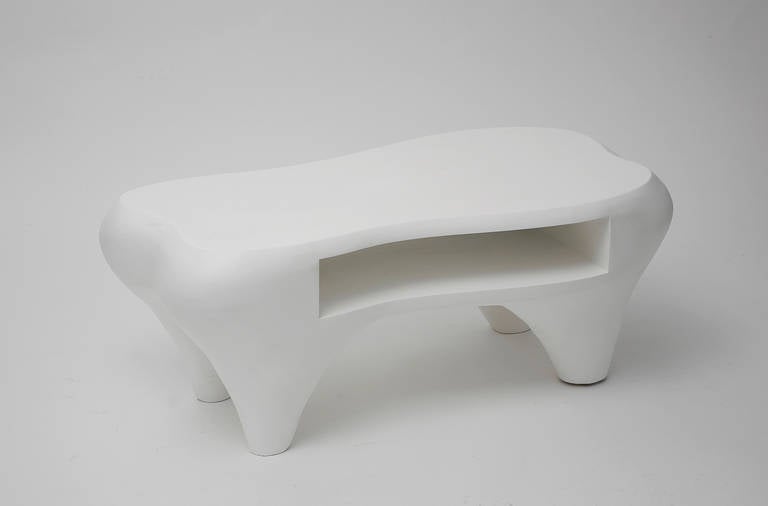 French Toro Coffee Table with Open Shelf by Jacques Jarrige, 1998 For Sale