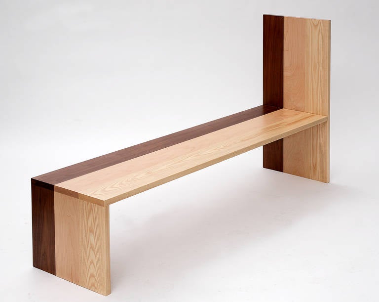 Contemporary Long Walnut Bench by Tinatin Kilaberidze For Sale
