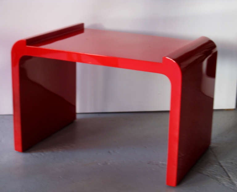Beautiful form and high quality hand lacquer on this pair of Red China benches.