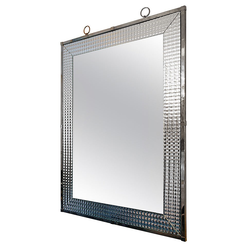 Elegant Mirror with Rock Crystal by Andre Hayat For Sale at 1stDibs