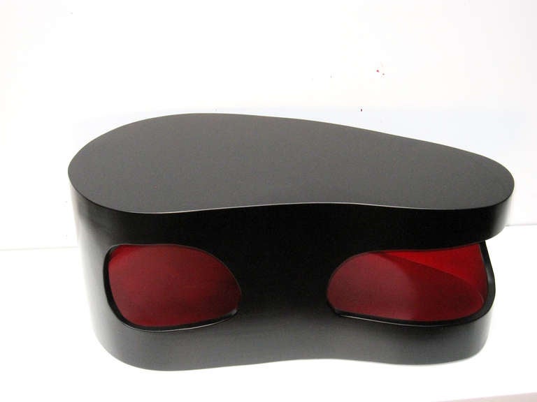 French Black and Red Cloud table by Jacques Jarrige ©2010 For Sale