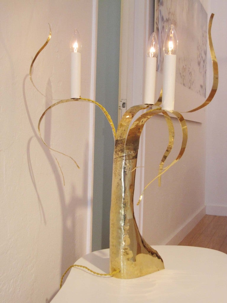 Hammered Fiori Lamps by Jacques Jarrige  For Sale