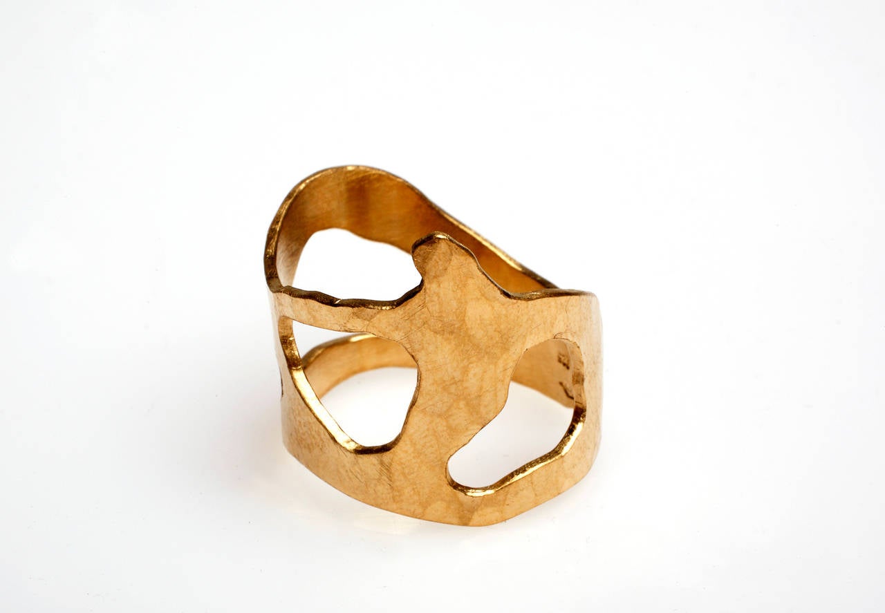 Gold Sculpture Ring by Jacques Jarrige ©2014 For Sale 1