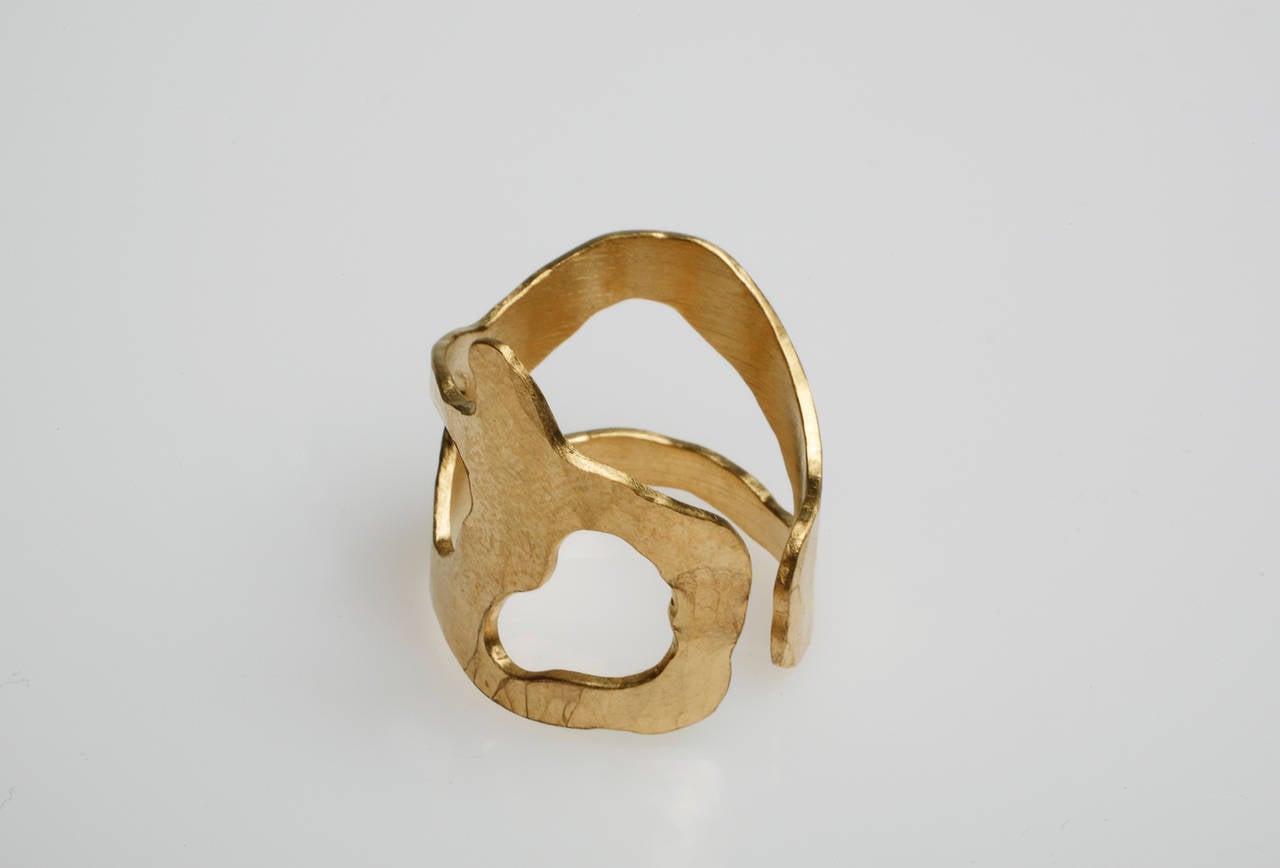 Gold Sculpture Ring by Jacques Jarrige ©2014 For Sale 4