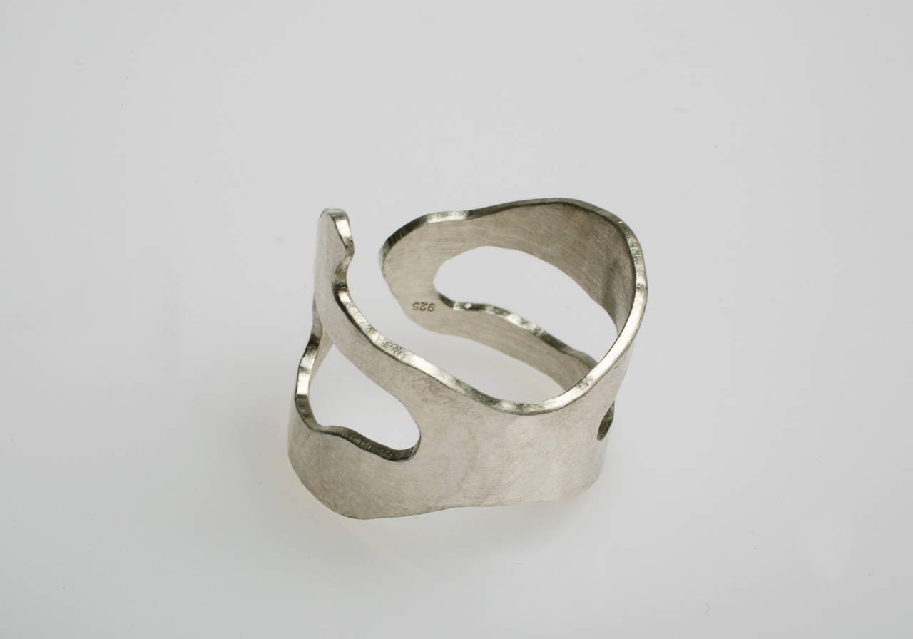 French Silver Sculpture Ring by Jacques Jarrige, 2014 For Sale