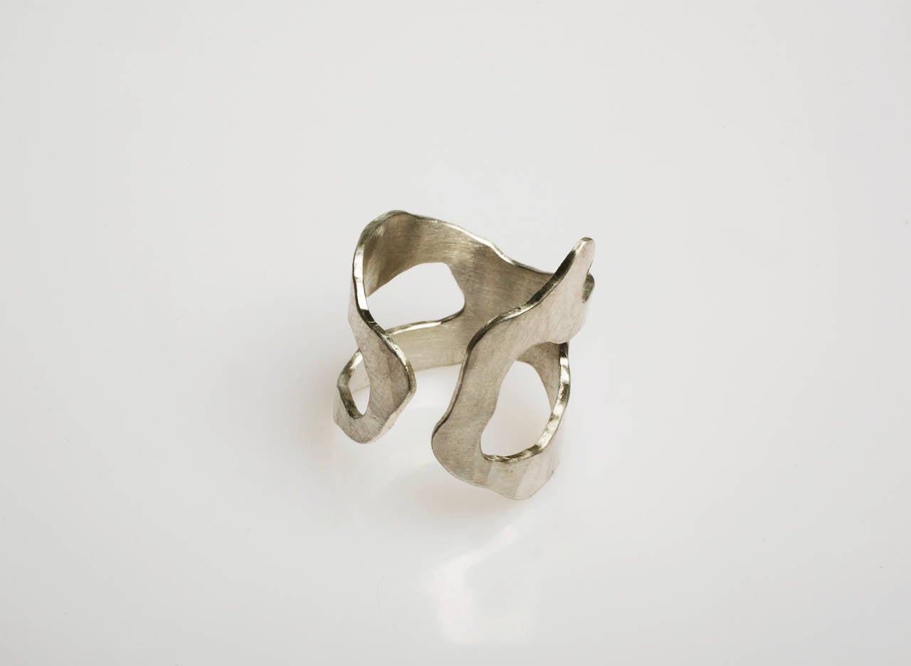 Silver Sculpture Ring by Jacques Jarrige, 2014 For Sale 3