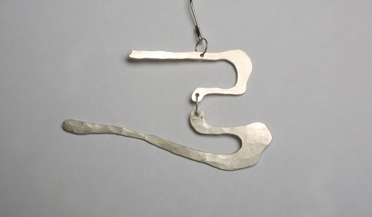 French Pair of Sculpture Earrings in Sterling Silver by Jacques Jarrige, 2014 For Sale