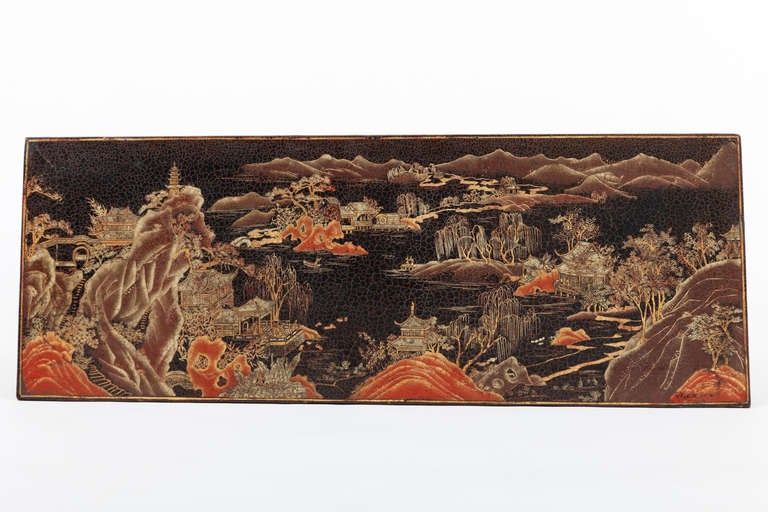 Polychromed Fine Chinese Qing Dynasty Lacquered Coffee Table