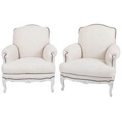 Pair of French Armchairs in the Louis XV Taste attributed to Maison Jansen
