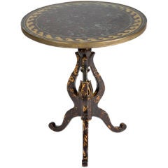 Guéridon with Tortoiseshell Finish attributed to Maison Jansen