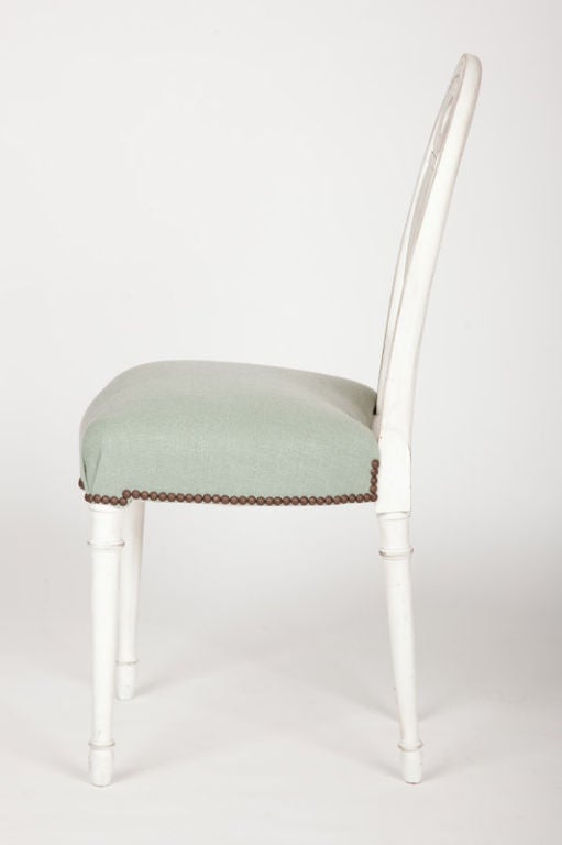 Mid-20th Century Set of Four French Balloon Back Side Chairs