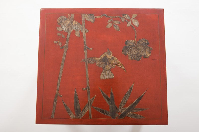 Spanish Red Lacquer Low Table in the Chinese Taste