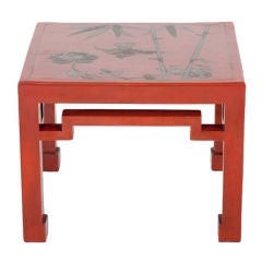 Spanish Red Lacquer Low Table in the Chinese Taste