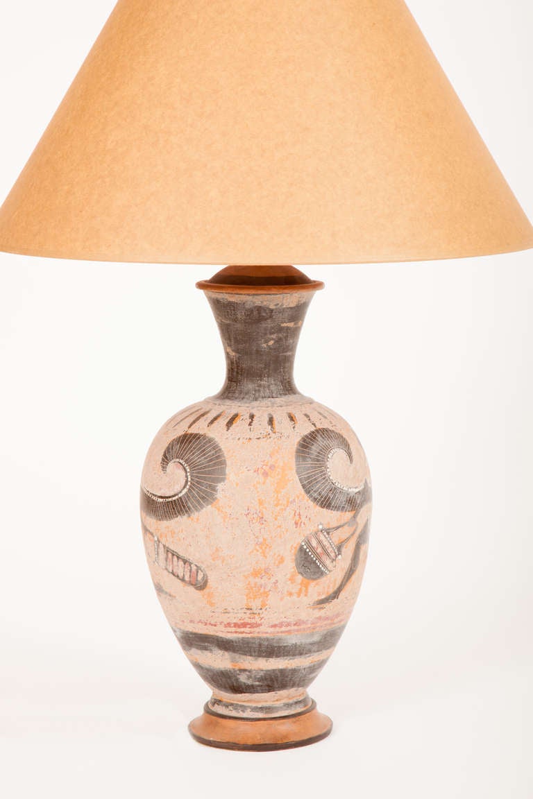 19th Century Italian Grand Tour Lamp in the Etruscan Taste