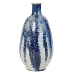 French Art Nouveau Vase with Flambé Glaze by Charles Greber