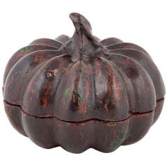 Burmese Pumpkin Form Lacquered Box