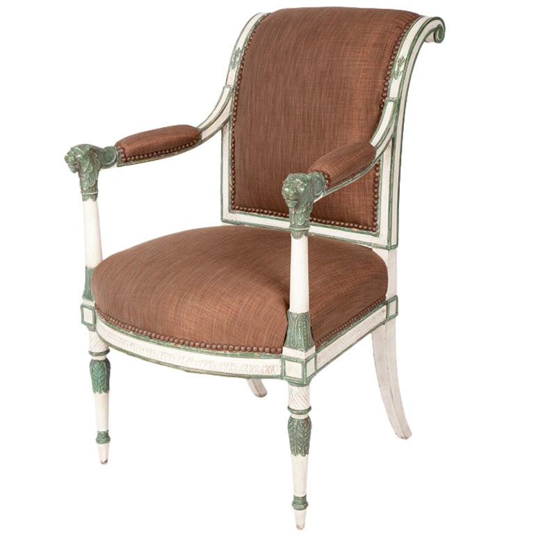 Fine Italian Neoclassical Armchair