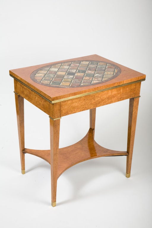 Rare Russian Neoclassical Table with Specimen Marble Top