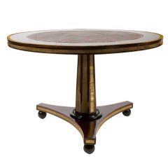 Baltic Neoclassical Center Table with Porphyrized Inset Top