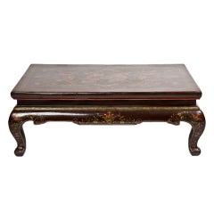 Chinese Lacquered Low Table with Dragon Motifs