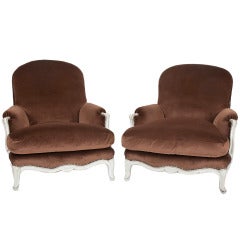 Pair of Large French Armchairs in the Louis XV Taste