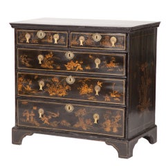 English William and Mary Japanned Chest of Drawers