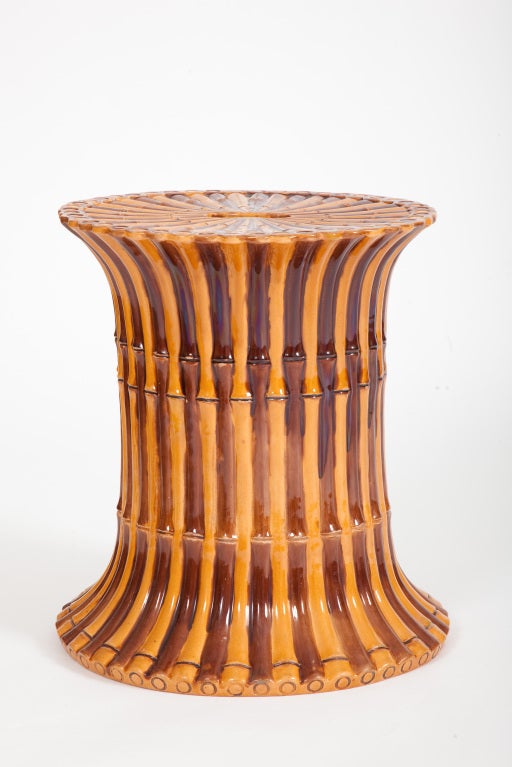 English Victorian Majolica Garden Stool by Wedgwood