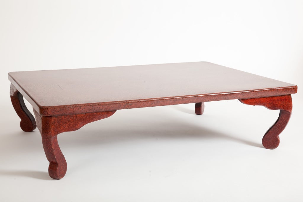 Japanese Meiji Wakasa Lacquered Low Table