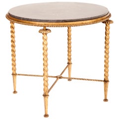French Gilded Iron Cocktail Table attributed to Poillerat
