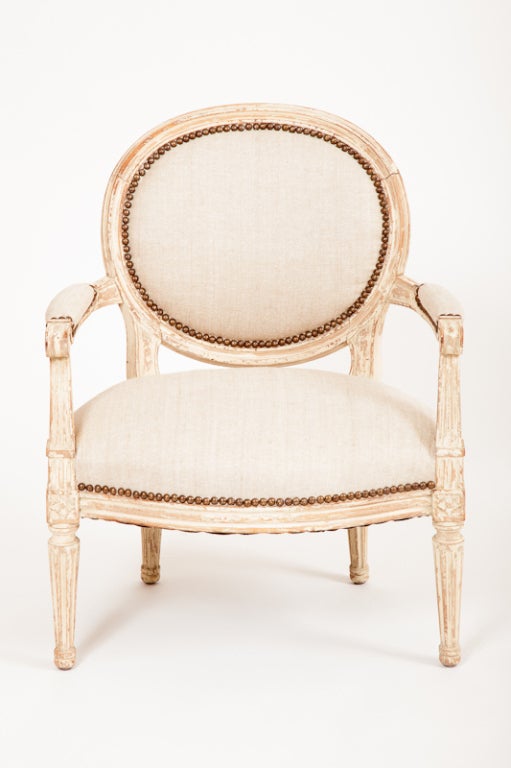 Pair of French Small Armchairs in the Louis XVI Taste