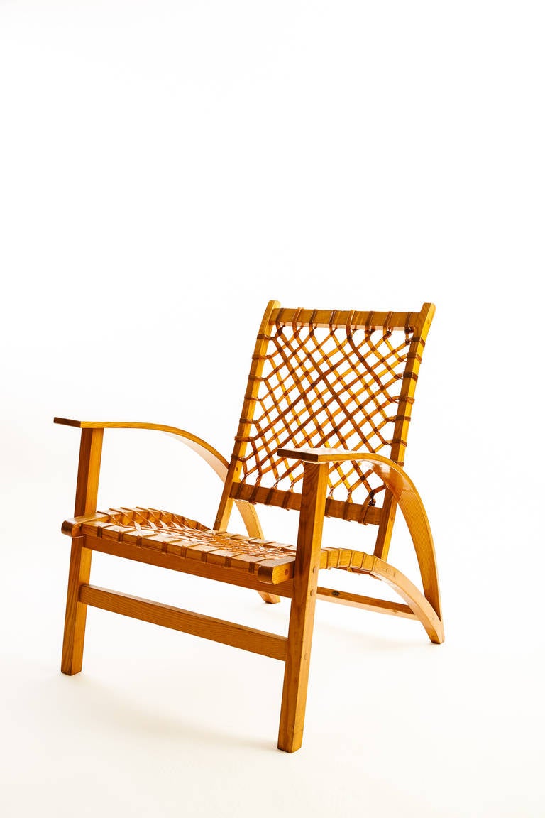 Rustic Modernist Armchair by Carl Koch In Excellent Condition In New York, NY