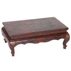 Chinese Qing Dynasty Lacquered Low Table