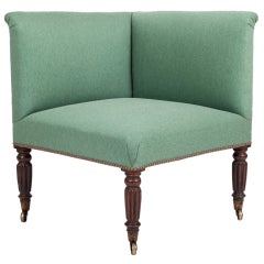 English George IV Mahogany Corner Chair