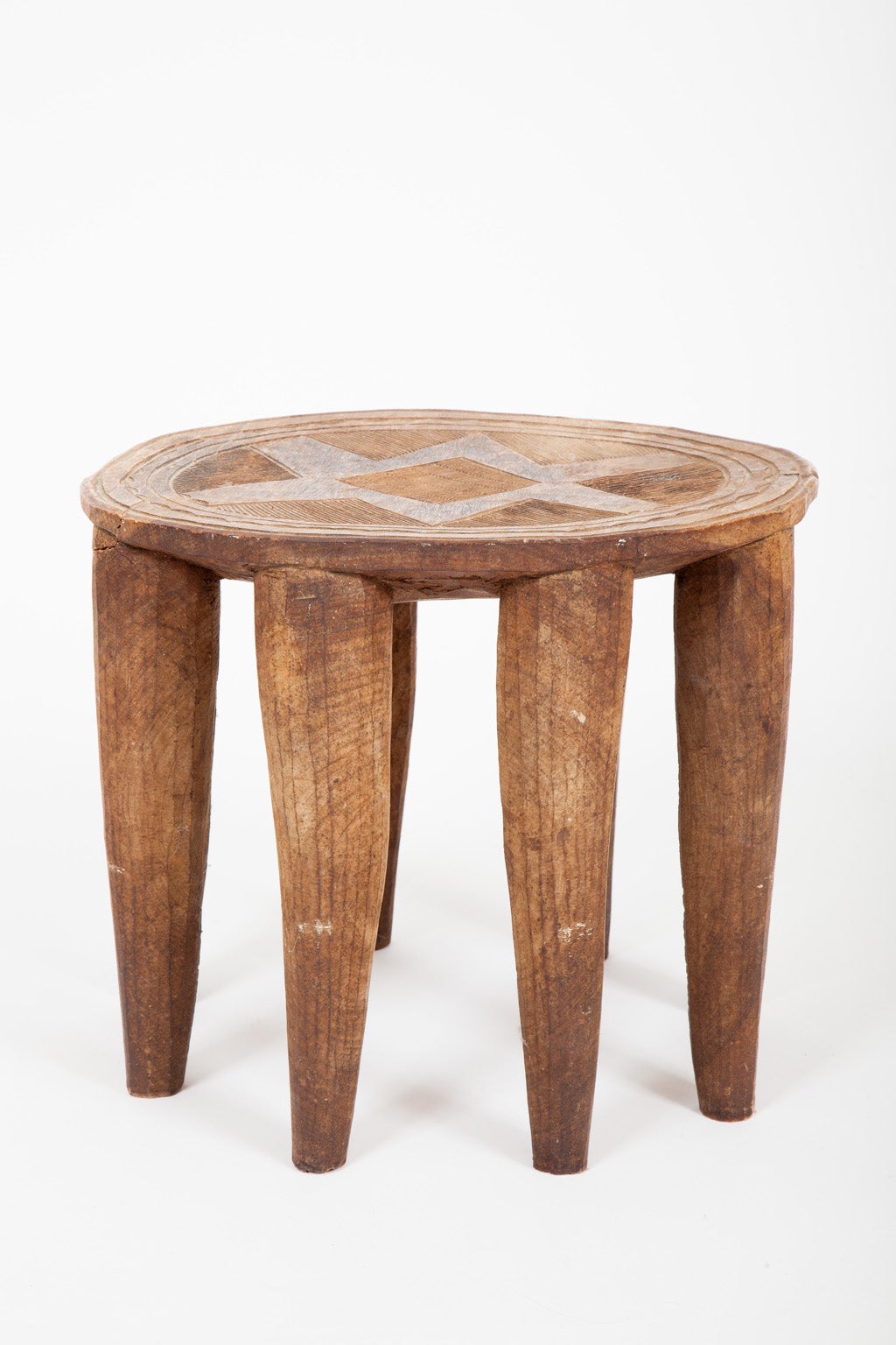 African Nupe Stool with Eight Legs