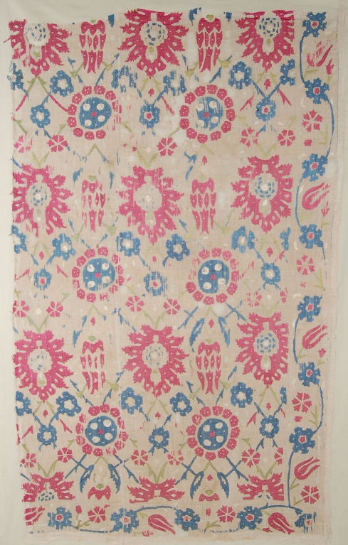 Ottoman Embroidered Coverlet Fragment In Good Condition For Sale In Portland, ME