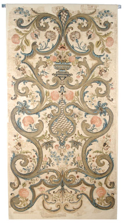 Embroidered Wall Hanging Tapestry, Early 18th Century For Sale 2