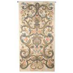 Embroidered Wall Hanging Tapestry, Early 18th Century