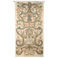 Embroidered Wall Hanging Tapestry, Early 18th Century