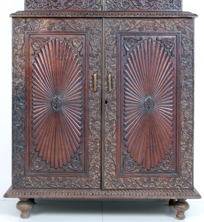 Glass Anglo-Indian Cabinet, 19th Century For Sale