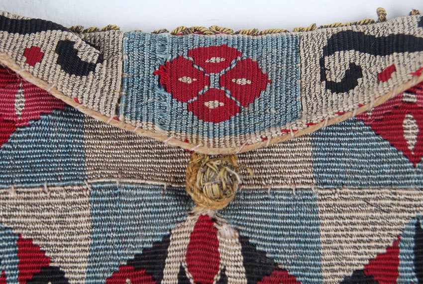 Metallic Thread Syrian Tapestry Bag For Sale