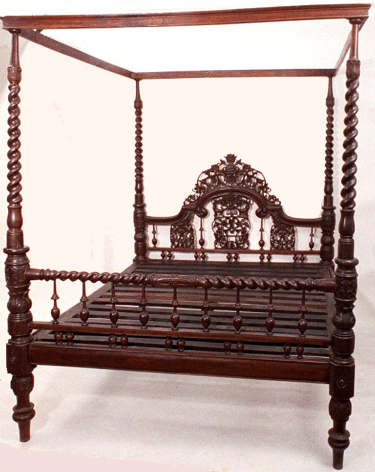 Goan Four-Poster Bed For Sale