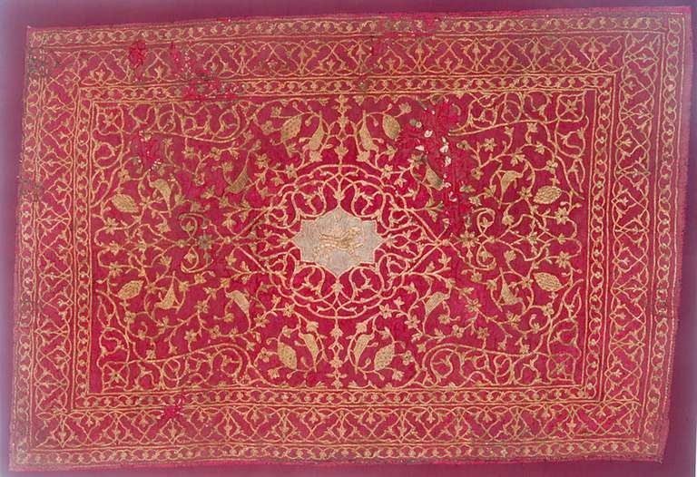Persian Embroidered Velvet Cover